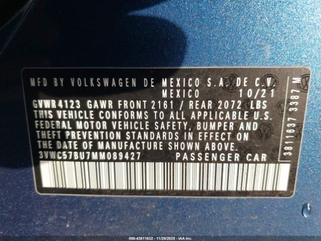 2021 VOLKSWAGEN JETTA 3VWC57BU7MM089427 Photo 8