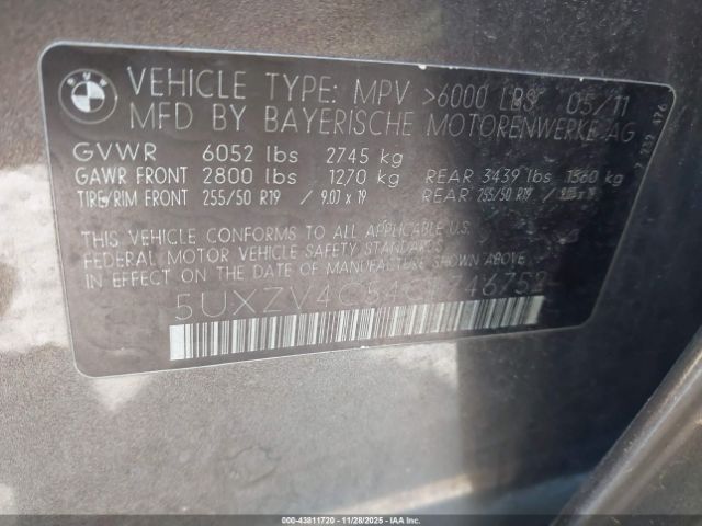 2012 BMW X5 5UXZV4C54CL746752 Photo 8