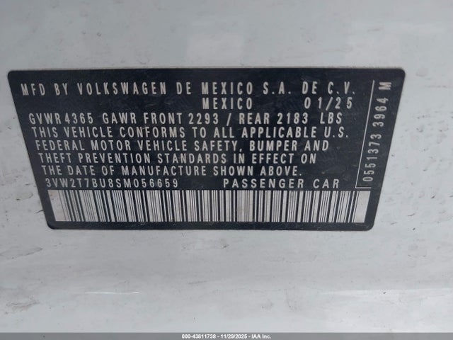 3VW2T7BU8SM056659 Volkswagen Jetta Gli 2.0t Autobahn