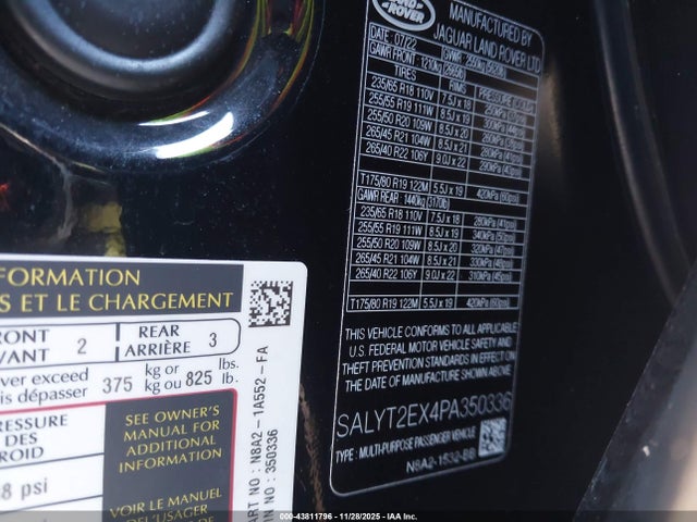 2023 LAND ROVER RANGE ROVER VELAR SALYT2EX4PA350336 Photo 8