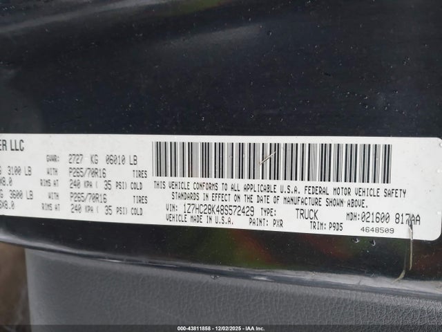 2008 MITSUBISHI RAIDER 1Z7HC28K48S572429 Photo 8