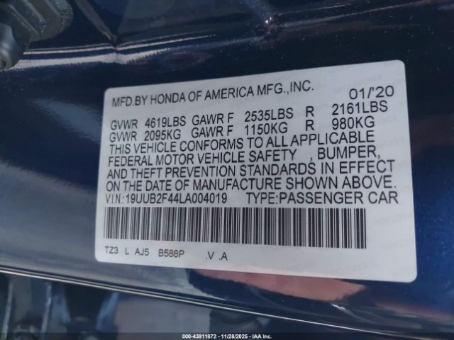 2020 ACURA TLX 19UUB2F44LA004019 Photo 8