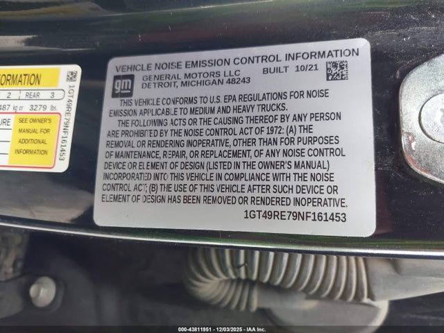 1GT49RE79NF161453 GMC Sierra 2500hd Denali