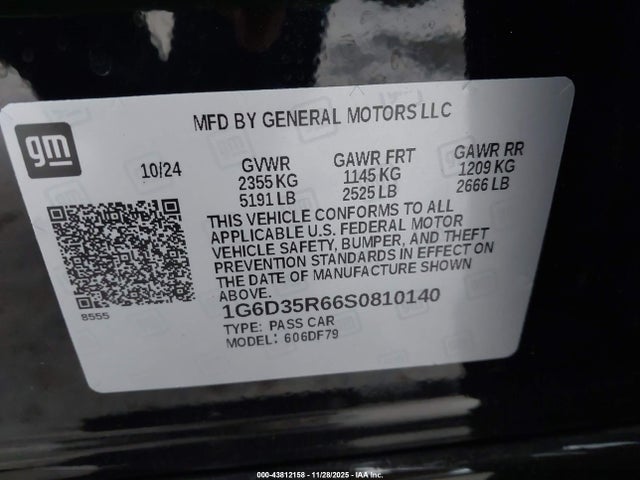 2025 CADILLAC CT5-V 1G6D35R66S0810140 Photo 8
