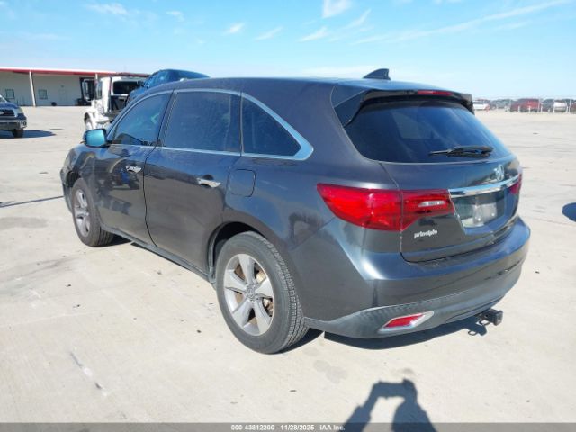 2014 ACURA MDX 5FRYD3H29EB011858 Photo 2