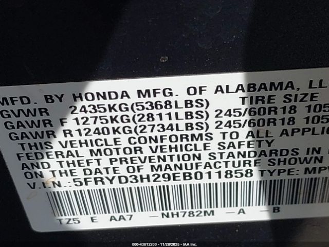 2014 ACURA MDX 5FRYD3H29EB011858 Photo 8