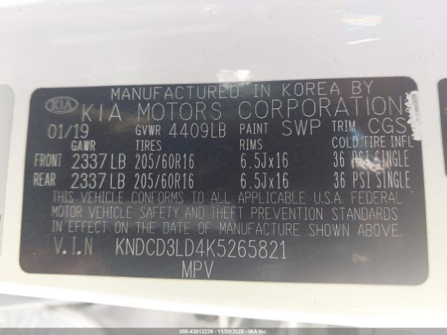 2019 KIA NIRO PLUG-IN HYBRID KNDCD3LD4K5265821 Photo 8