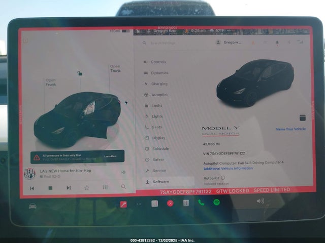 2023 TESLA MODEL Y 7SAYGDEF8PF791122 Photo 6