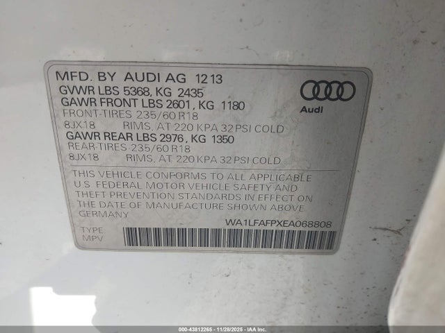 2014 AUDI Q5 WA1LFAFPXEA068808 Photo 8