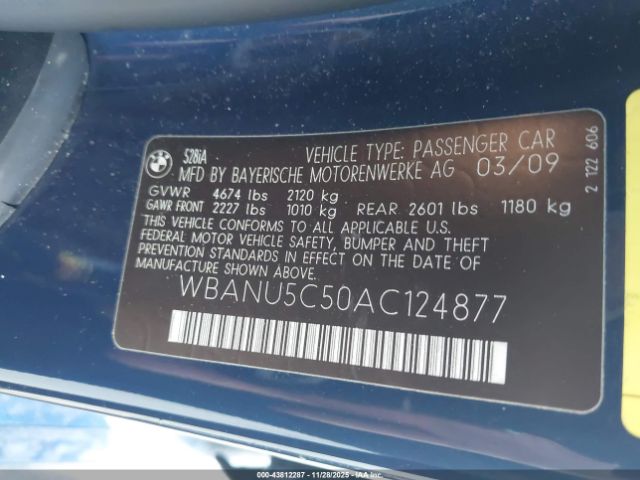 2010 BMW 528I WBANU5C50AC124877 Photo 8