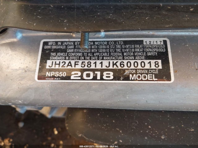 JH2AF5811JK600018 Honda NPS50