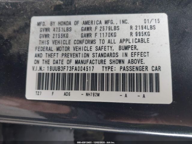 2015 ACURA TLX 19UUB3F73FA004517 Photo 8