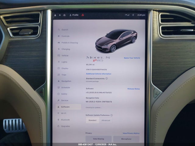 2014 TESLA MODEL S 5YJSA1H18EFP44219 Photo 6