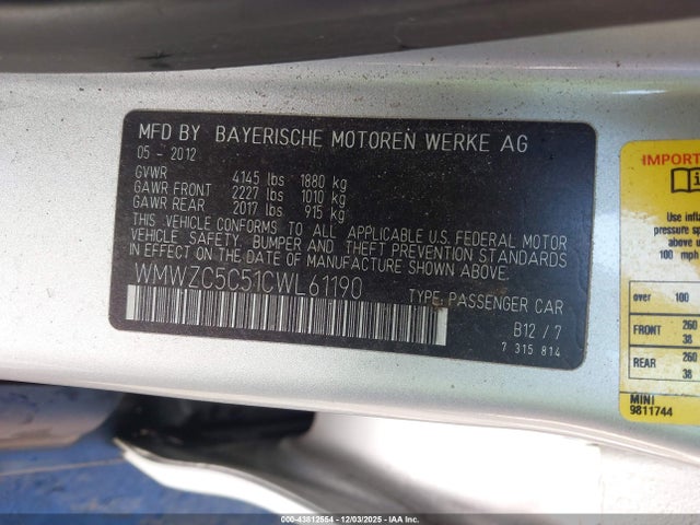 2012 MINI COOPER S COUNTRYMAN WMWZC5C51CWL61190 Photo 8