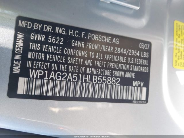 2017 PORSCHE MACAN WP1AG2A51HLB55882 Photo 8