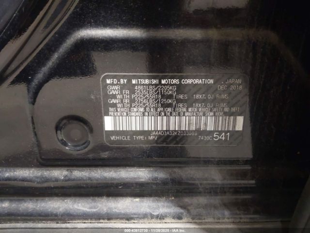 2019 MITSUBISHI OUTLANDER JA4AD3A32KZ033089 Photo 8