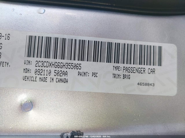 2016 DODGE CHARGER 2C3CDXHG6GH355065 Photo 8