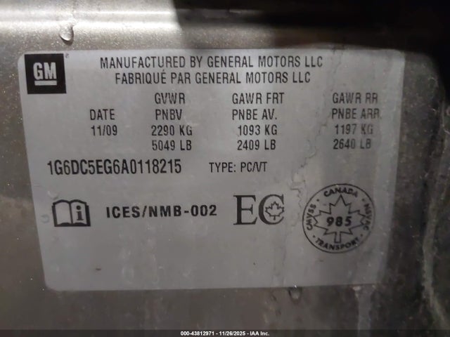 2010 CADILLAC CTS 1G6DC5EG6A0118215 Photo 8