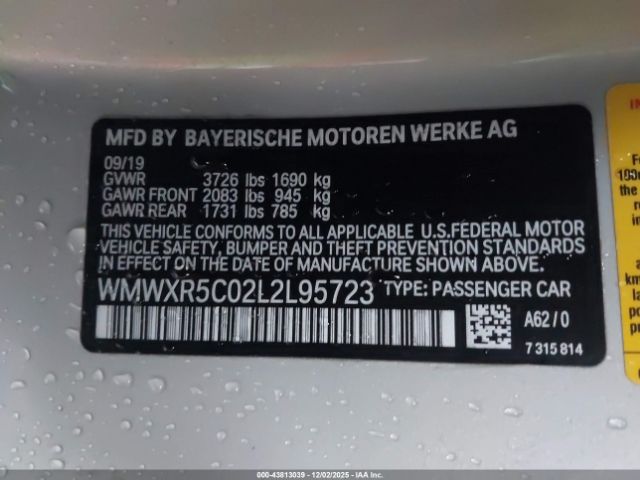 2020 MINI HARDTOP WMWXR5C02L2L95723 Photo 8