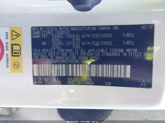 2017 LEXUS RX 450H 2T2BGMCAXHC018938 Photo 8