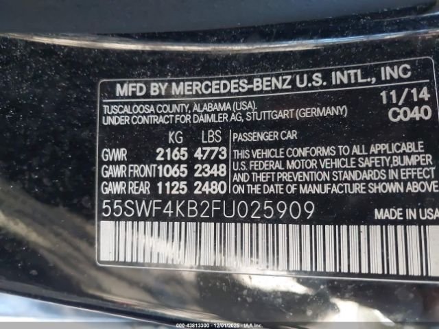 2015 MERCEDES-BENZ C 300 55SWF4KB2FU025909 Photo 8