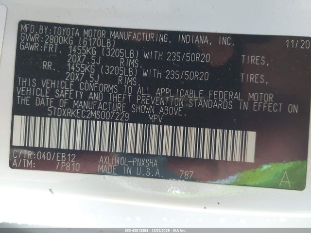 2021 TOYOTA SIENNA 5TDXRKEC2MS007229 Photo 8