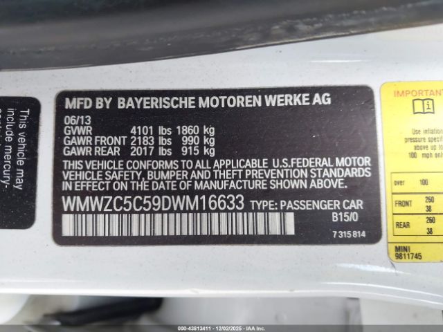 2013 MINI COUNTRYMAN WMWZC5C59DWM16633 Photo 8