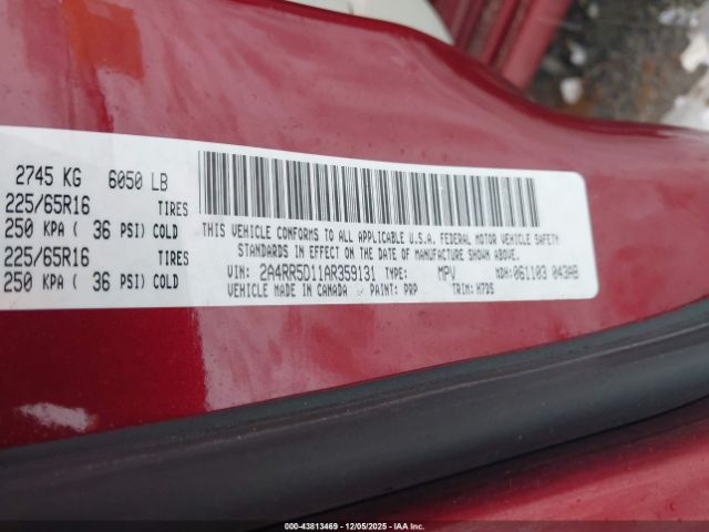 2010 CHRYSLER TOWN & COUNTRY 2A4RR5D11AR359131 Photo 8