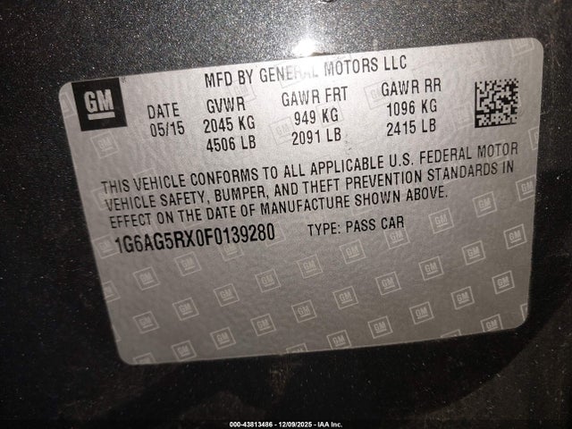 2015 CADILLAC ATS 1G6AG5RX0F0139280 Photo 8