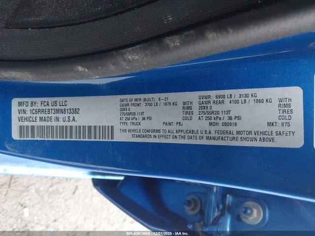 2021 RAM 1500 1C6RREBT3MN813382 Photo 8