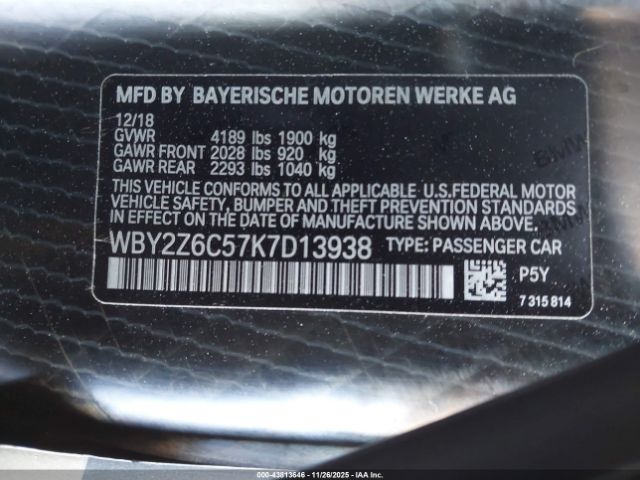 2019 BMW I8 WBY2Z6C57K7D13938 Photo 8