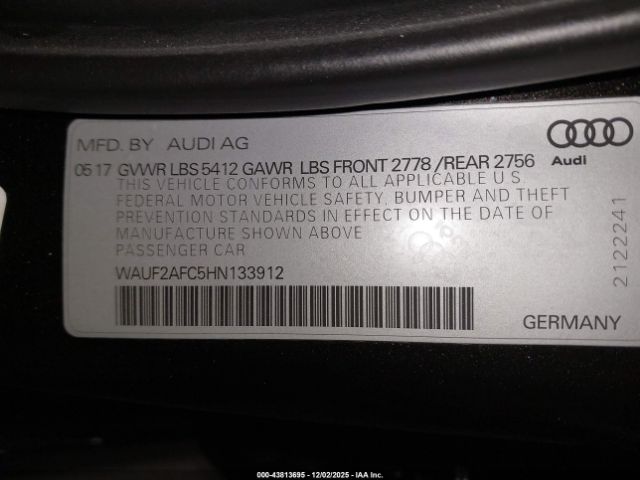 2017 AUDI A6 WAUF2AFC5HN133912 Photo 8