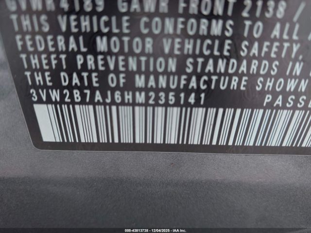 2017 VOLKSWAGEN JETTA 3VW2B7AJ6HM235141 Photo 8