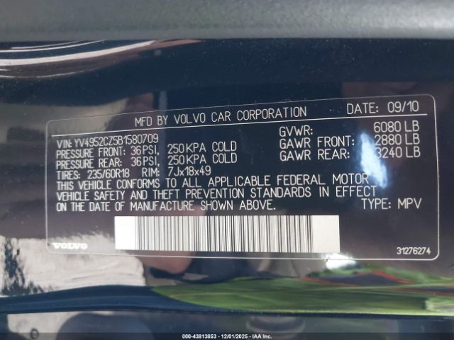 2011 VOLVO XC90 YV4952CZ5B1580709 Photo 8