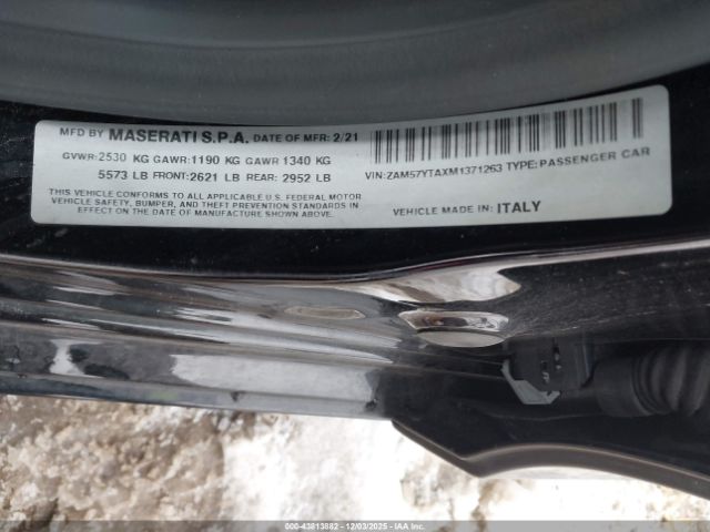 2021 MASERATI GHIBLI ZAM57YTAXM1371263 Photo 8