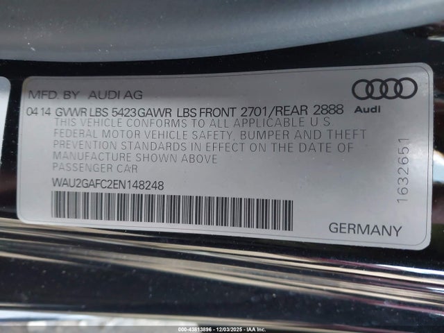 2014 AUDI A7 WAU2GAFC2EN148248 Photo 8