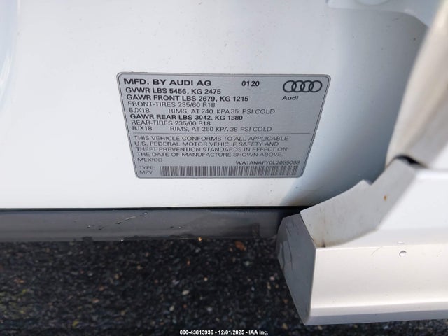 2020 AUDI Q5 WA1ANAFY0L2055088 Photo 8