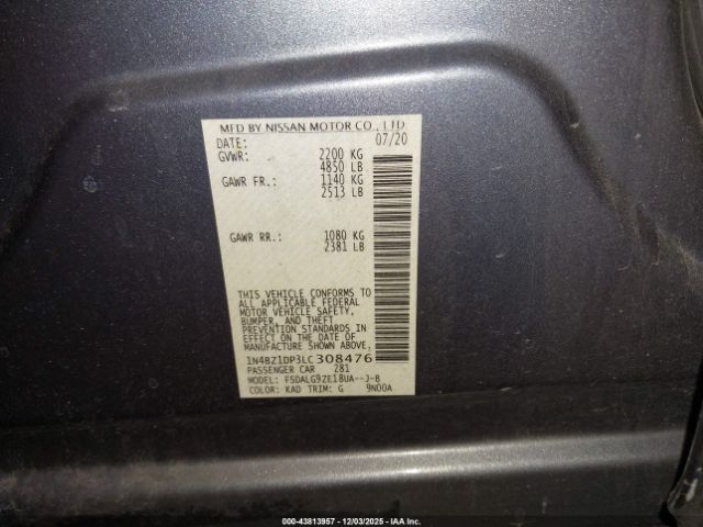 2020 NISSAN LEAF 1N4BZ1DP3LC308476 Photo 8