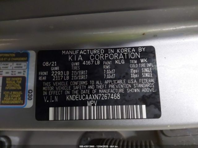 2022 KIA SELTOS KNDEUCAAXN7267468 Photo 8