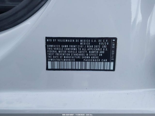 2020 VOLKSWAGEN JETTA 3VWE57BU7LM098278 Photo 8