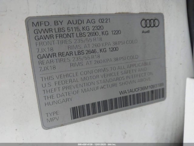 2021 AUDI Q3 WA1AUCF36M1093189 Photo 8