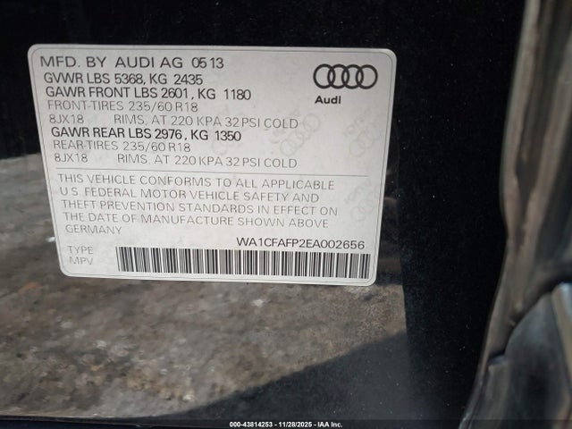 2014 AUDI Q5 WA1CFAFP2EA002656 Photo 8