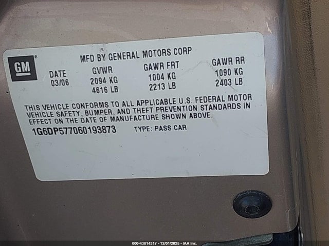 2006 CADILLAC CTS 1G6DP577060193873 Photo 8