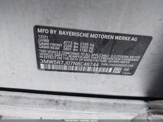 2022 BMW 330I 3MW5R7J07N8C48744 Photo 8