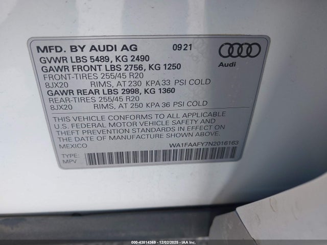 2022 AUDI Q5 WA1FAAFY7N2016163 Photo 8