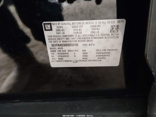 2013 CADILLAC SRX 3GYFNAE38DS650160 Photo 8