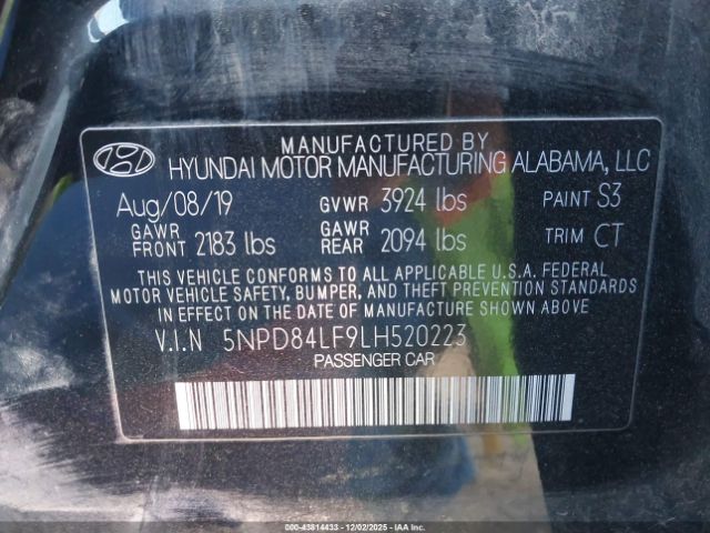 2020 HYUNDAI ELANTRA 5NPD84LF9LH520223 Photo 8