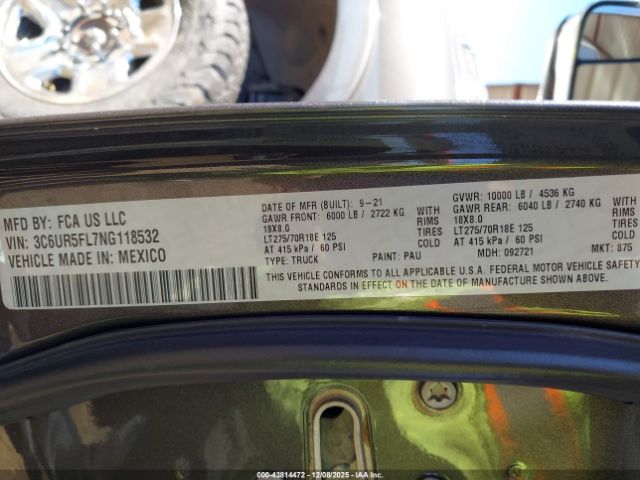 2022 RAM 2500 3C6UR5FL7NG118532 Photo 8