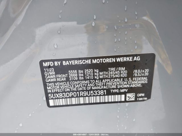 2024 BMW X3 5UX83DP01R9U53381 Photo 8