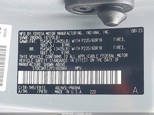 Toyota Sienna Woodland Edition 2023 5TDCSKFC2PS100984 Image 9